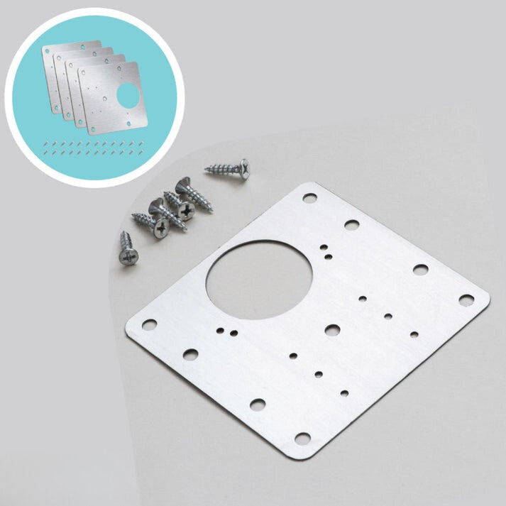 Kit De Plaque De Réparation De Charnière De Porte D'armoire En Acier Inoxydable. (10 PCS)