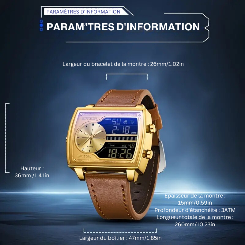 Montre Analogique Numérique Pour Hommes