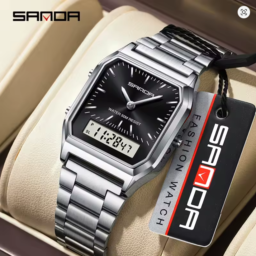 Montre Classique Double Affichage