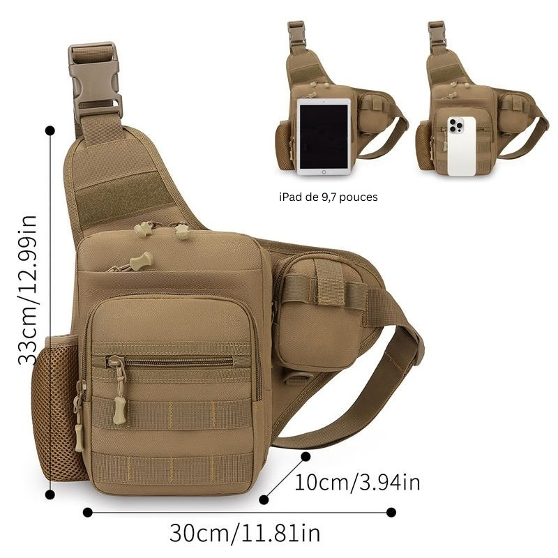 Sac de poitrine tactique pour homme